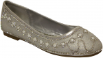 GIRLS FLAT SHOES AND RHINESTONES (SILVER)